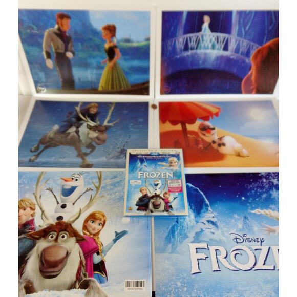 NEW Frozen Elsa Anna 4 LITHO PRINT Posters & MOVIE 2Disc BluRay DVD Digitial HD - Picture 4 of 12